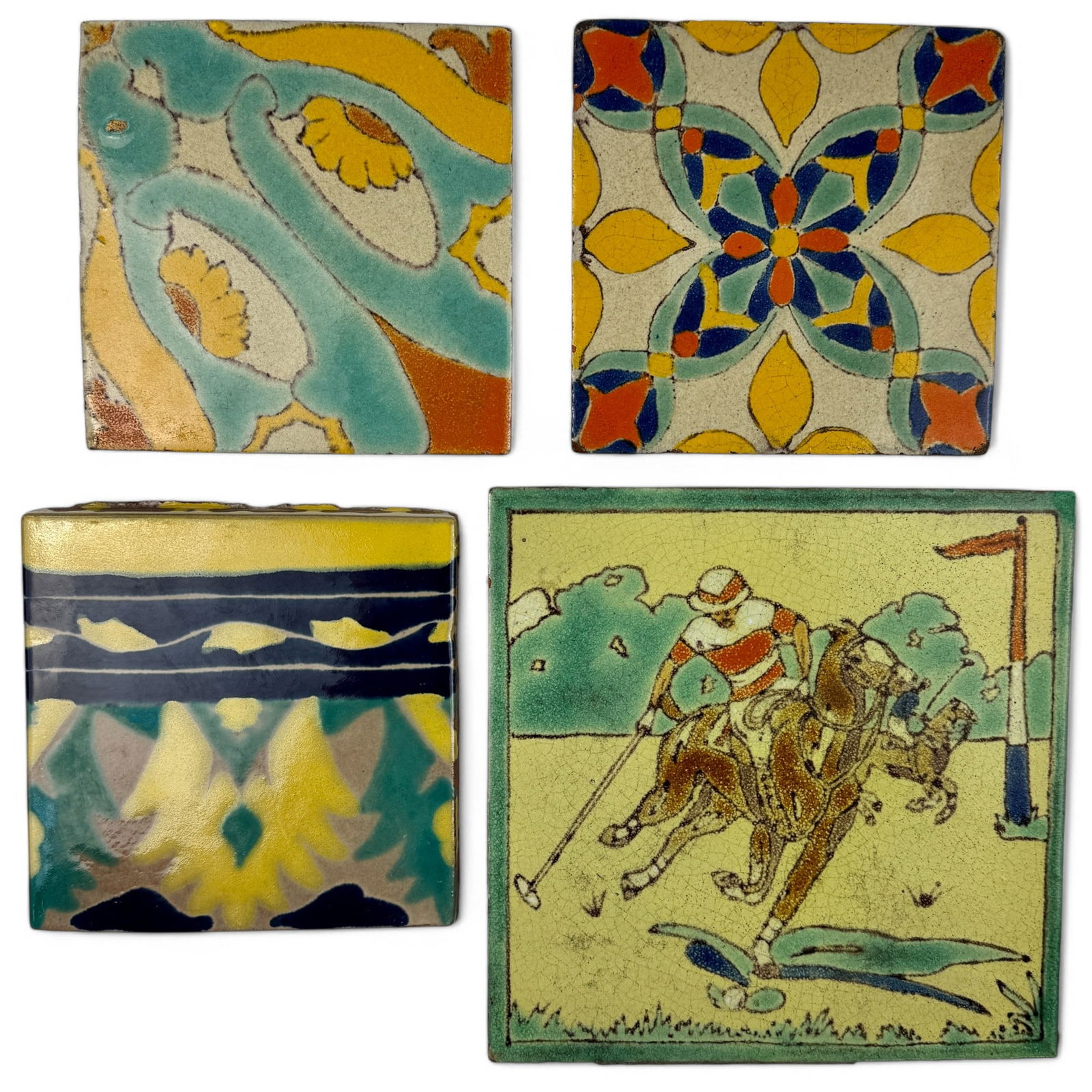 Four D & M Arts and Crafts Art Pottery Tiles (1 of 6)