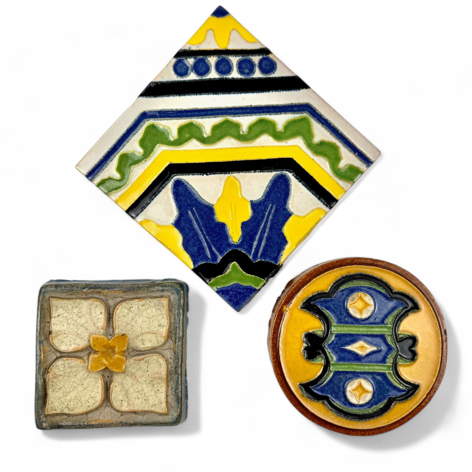 3 Art Pottery Tiles / California Clay Products (CalCo) (1 of 5)