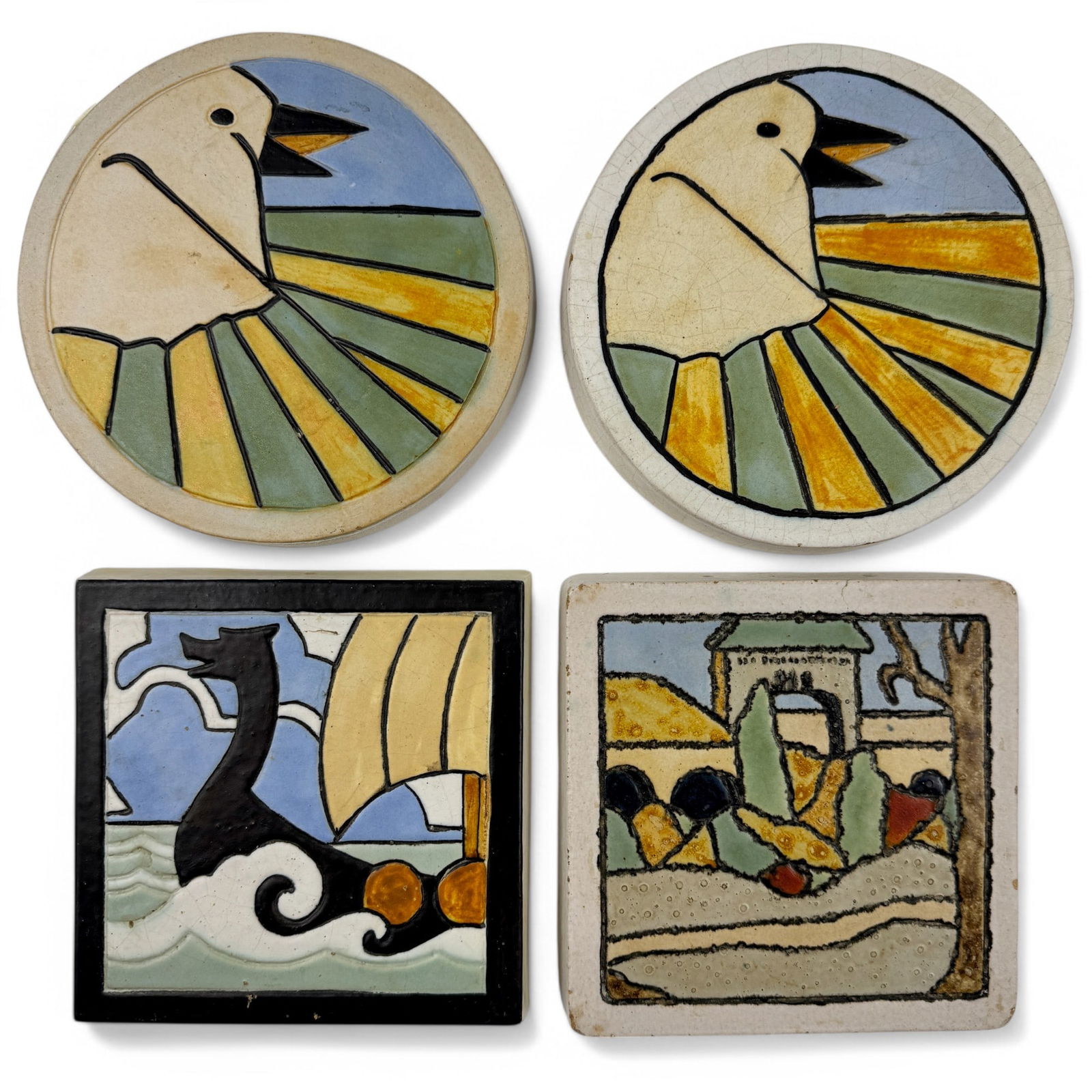 4 Tiles by Winkle Terra Cotta Co., St. Louis (1 of 8)