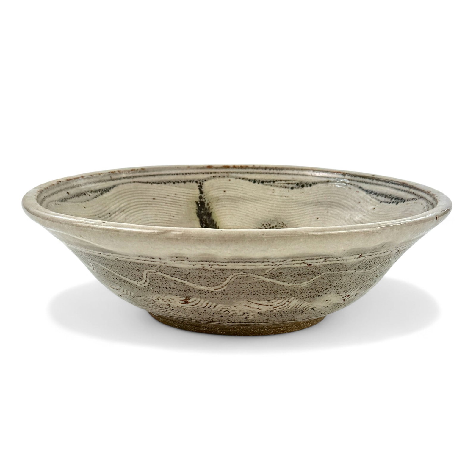 Paul Chaleff Ceramic Bowl: 12" diameter, signed to the base and dated 2002.