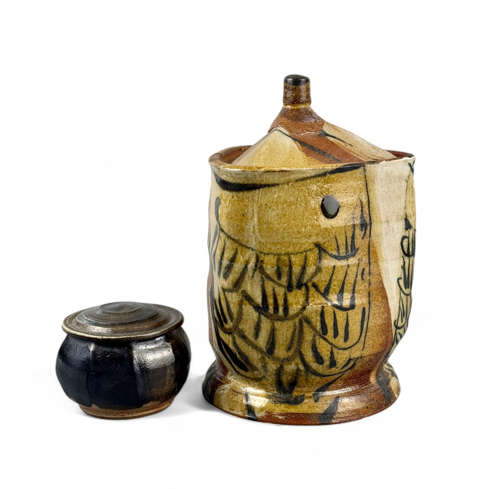 Pair of Lidded Studio Pottery Pieces (1 of 8)