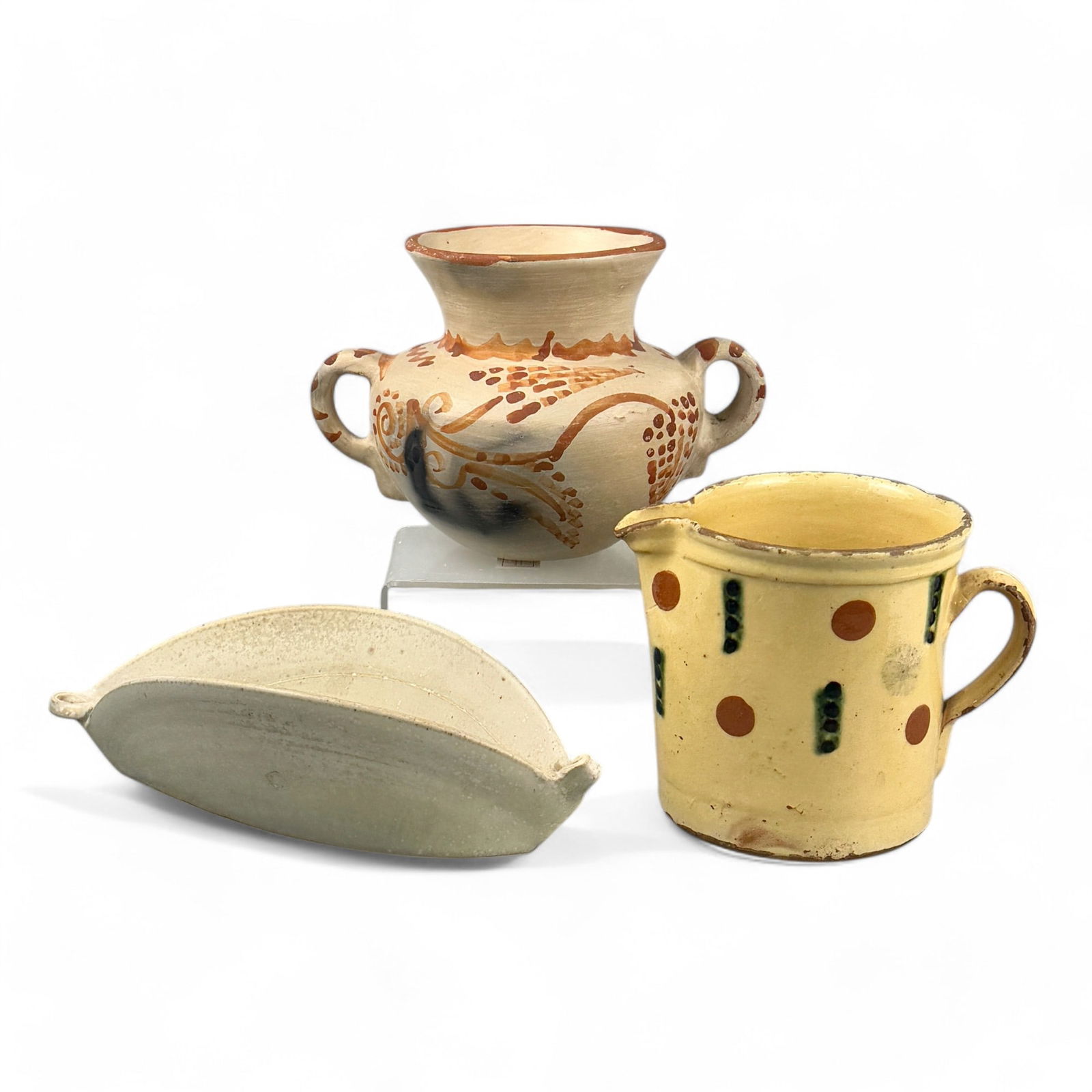 Grouping of Pottery, Including Jaspe Pitcher (1 of 6)