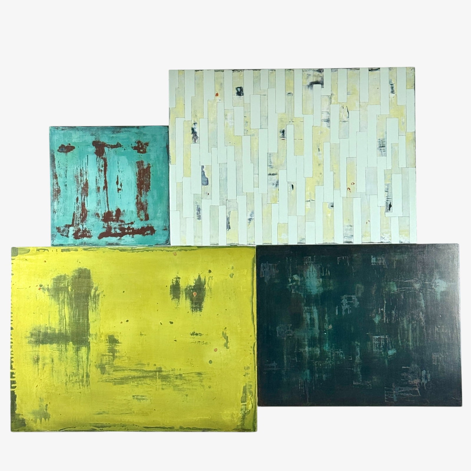 Judy Barie Oil and Ink on Birch Panels: Entitled "Whisper", signed and titled on the verso by the artist. Purchased from the Chautauqua Institute Gallery. Irregular size: 36" ht. x 45" wd.