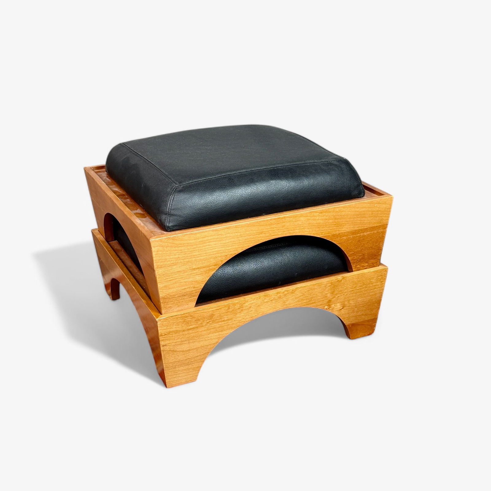 Leather Levenger Stacking Stools, Set of 2 (1 of 5)