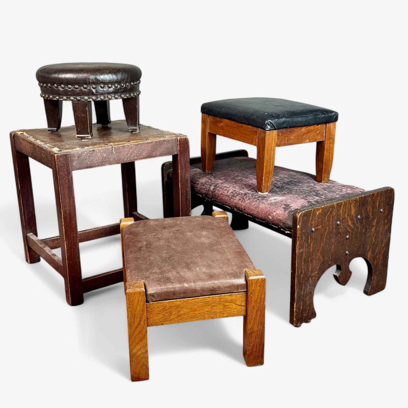 Five Arts & Crafts Stools (1 of 6)