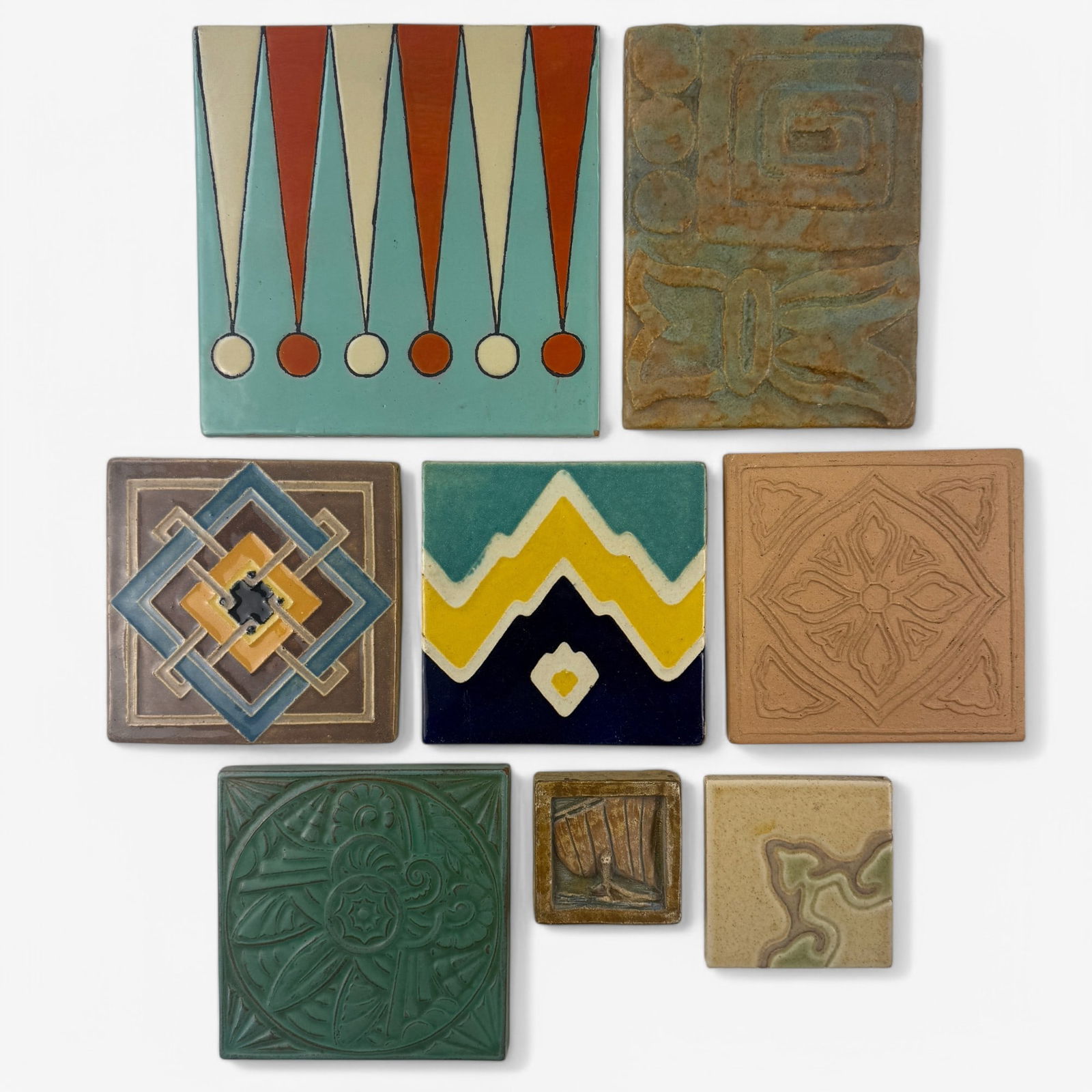 Eight California Art Pottery Tiles (1 of 9)