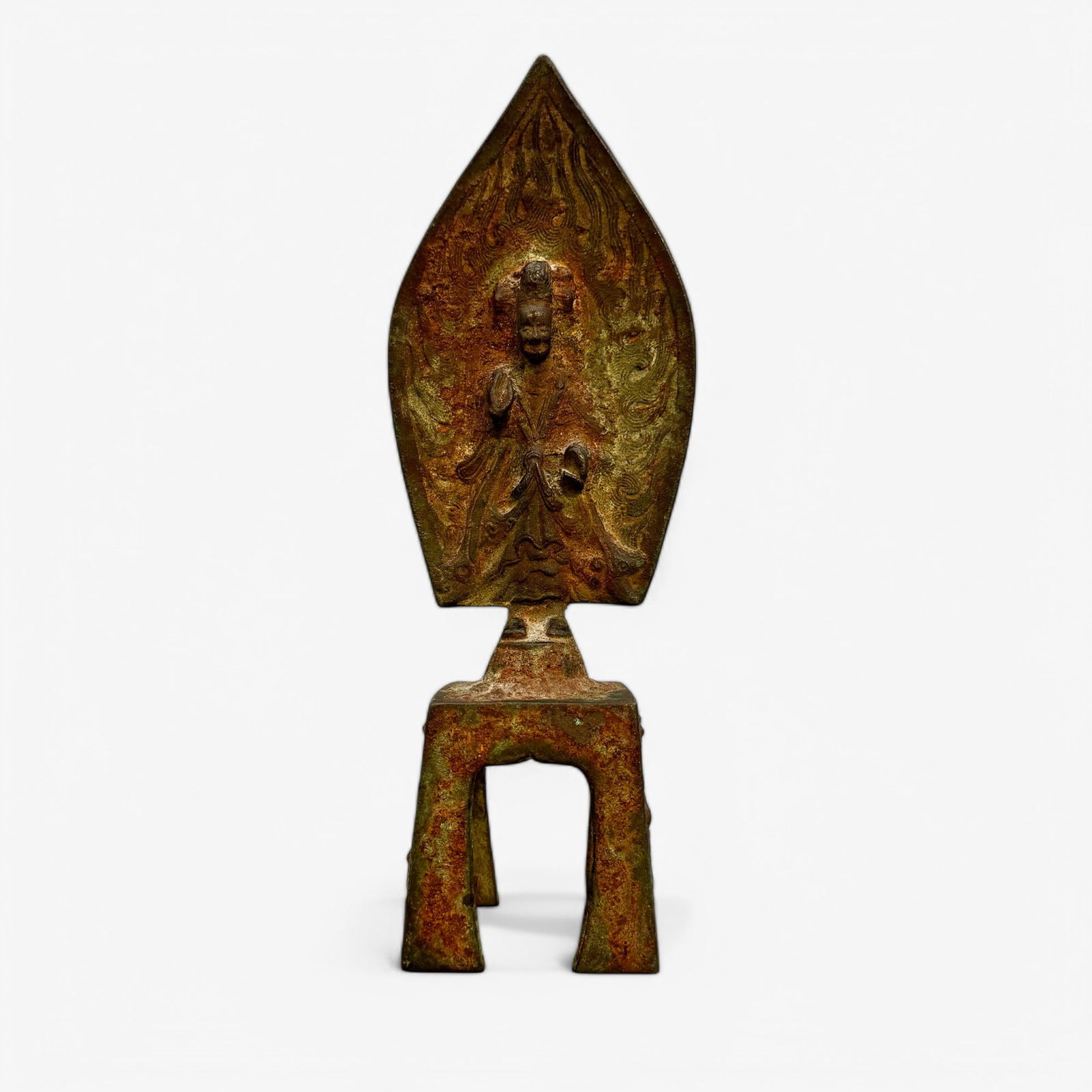 Chinese Bronze Stele of Standing Buddha (1 of 6)