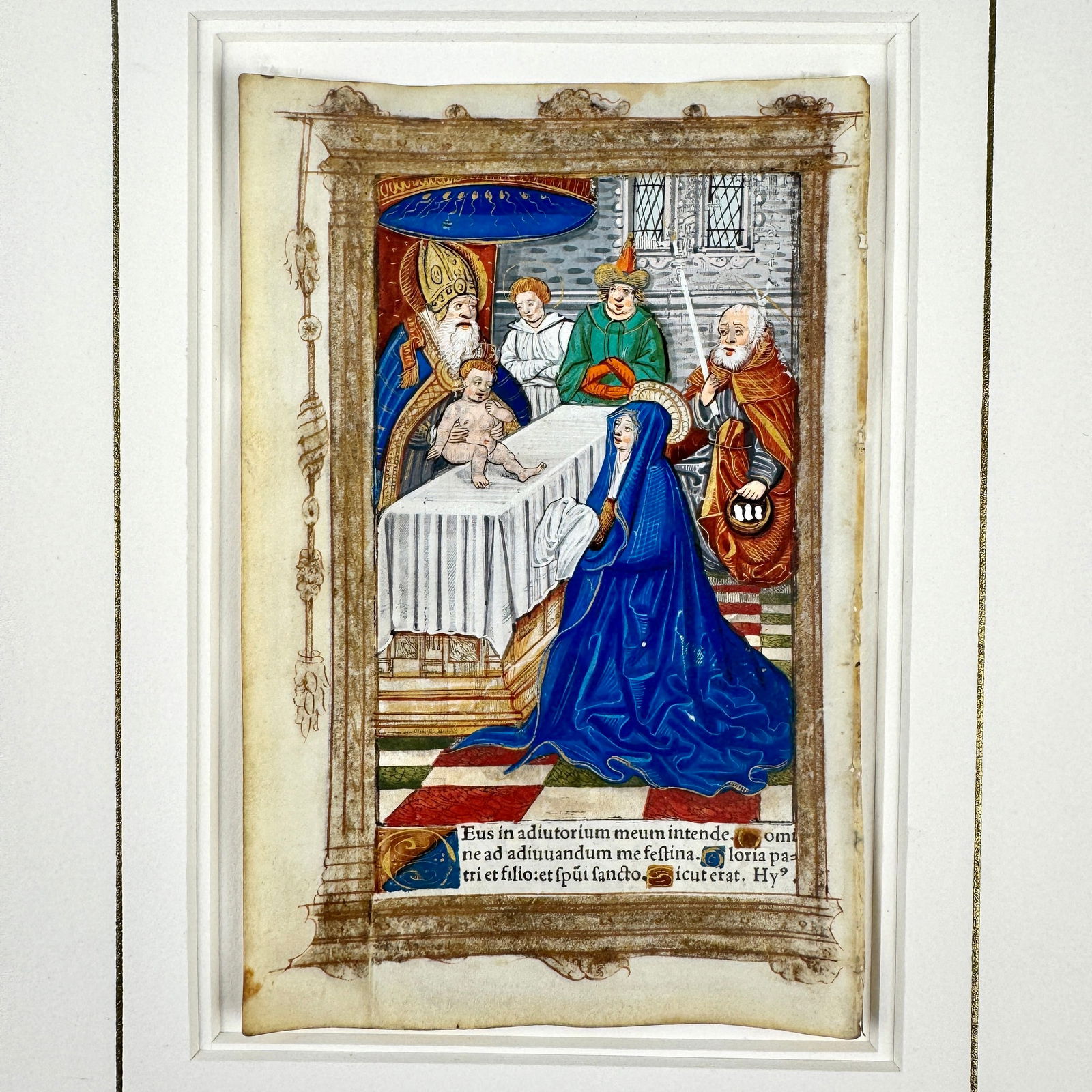 16th Century Vellum Illuminated Book of Hours Leaf (1 of 5)