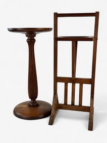 Arts and Crafts Ashtray Stand and Pedastel Stand