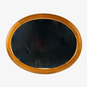 Oval Maple Wood Mirror
