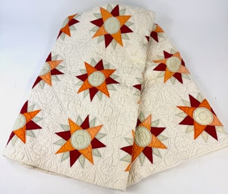 Starburst Applique Quilt Which Belonged to Henry Farny
