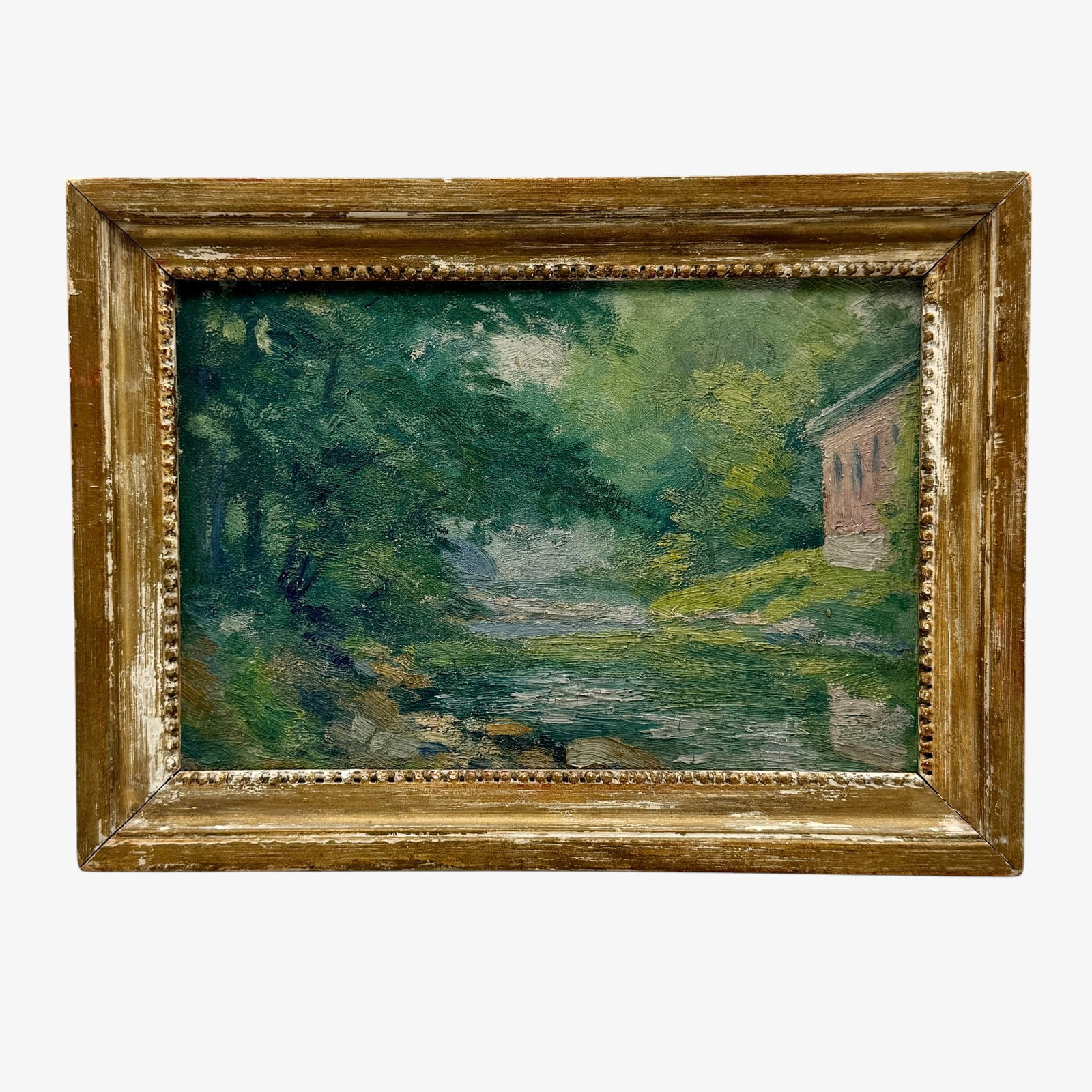 Kentucky Impressionist Oil on Board: Oil on board, unsigned, but with a later note suggesting Paul Sawyier. The work is likely an admirer of Sawyier or in his style. Discovered in a Kentucky estate. 5.5" x 8.5" (sight), 8" x 10.75" (fram