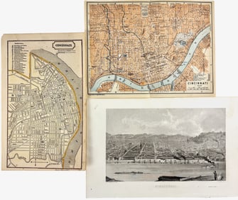 Two Early Cincinnati Maps and Ephemera