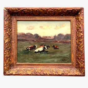 E. Weber Oil on Canvas Pastoral Scene