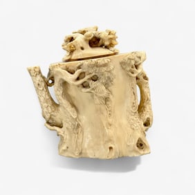 Chinese Carved Bone Teapot