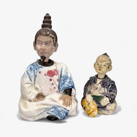 Pair of 19th Century Asian Pottery "Nodders"