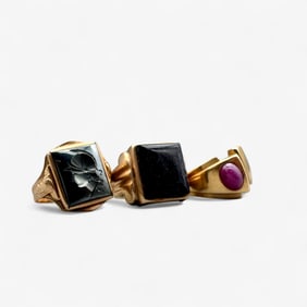 Group of Three Gold Rings