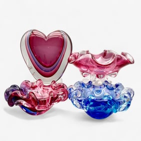 Group of Murano and Czech Glass