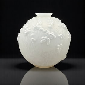 Lalique Opalescent Druide Vase