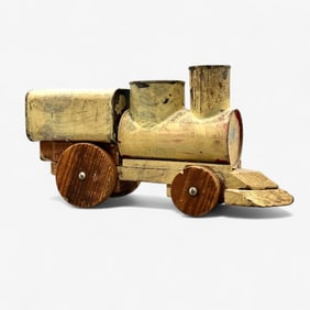 Folk Art Painted Locomotive