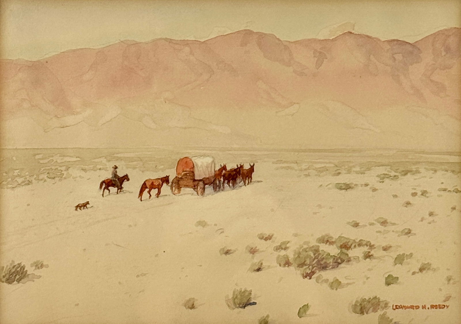 Leonard H. Reedy Western Watercolor (1 of 4)