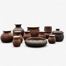Large Collection Mohawk and Karyengeh Pottery