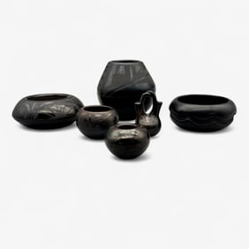 Group of Southwestern Blackware Pottery