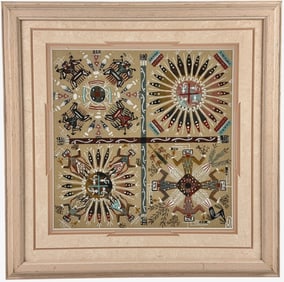 Navajo Sand Painting by Byi Yochee