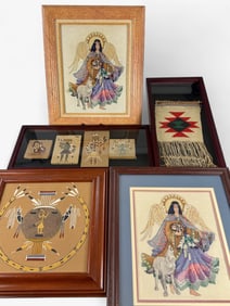 Group of Southwestern Works- Textile & Sand Paintings