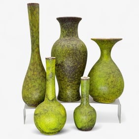 Royal Haeger Lime Peel Vases