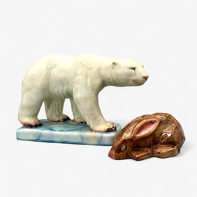 Pair of Figural Pottery Examples