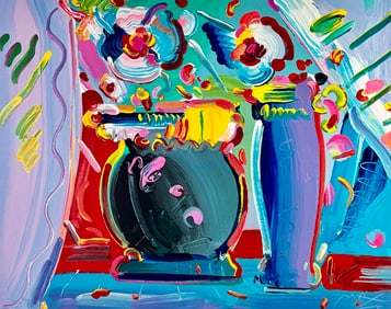 "Flower Blossom III" Silkscreen by Peter Max