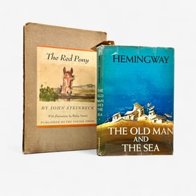 Pair of First Editions, Steinbeck and Hemingway