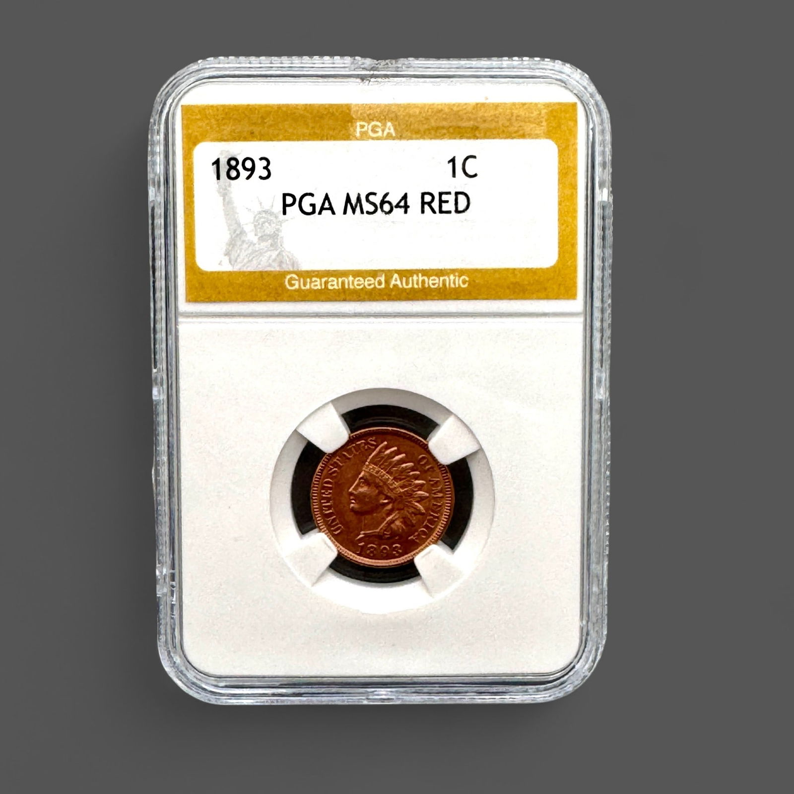 PGA 1893 One Cent MS64 Red