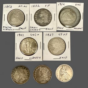 Huguenot, Seated Liberty, Liberty Head, Standing Half Dollars
