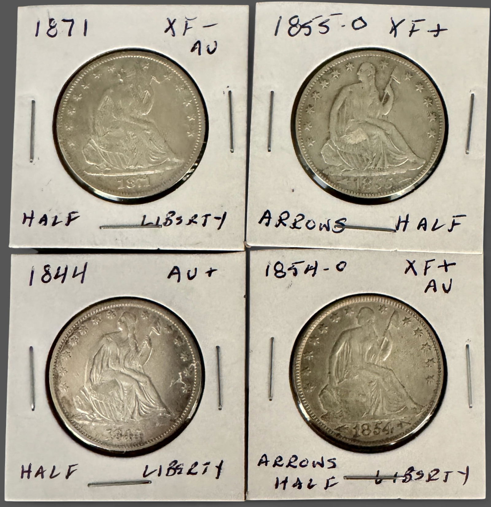 Four Early American Liberty Half Dollars (1 of 2)