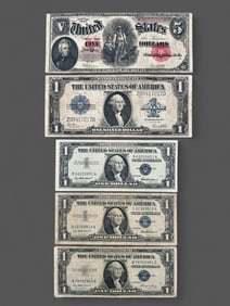 American Currency, Inl. 5 Dollar Woodchopper (1907)