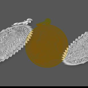 1895 Victoria Gold Sovereign Coin: Total weight (including pendant hoop) .27 ozt. 1895. Property from the Estate of June Herschede (1930-2025), of the Herschede Jewelers and Hersc
