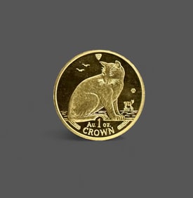 1990 Isle of Man 1 Ozt. Gold Crown
