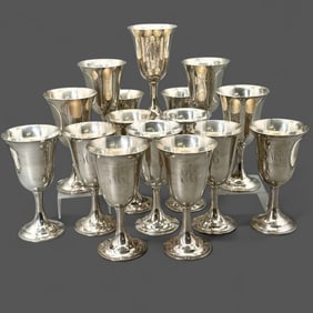 Group of 16 Sterling Silver Cups