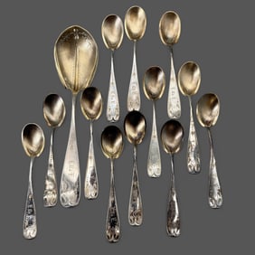 Group of Duhme Co. Coin Silver Spoons