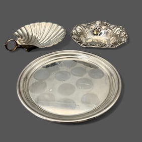 Three Sterling Silver Trays