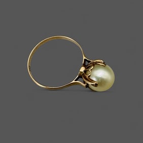 Victorian 18K Gold and Pearl Ring