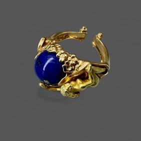 Ladies 18K Gold Art Nouveau Spanish Carerra Ring
