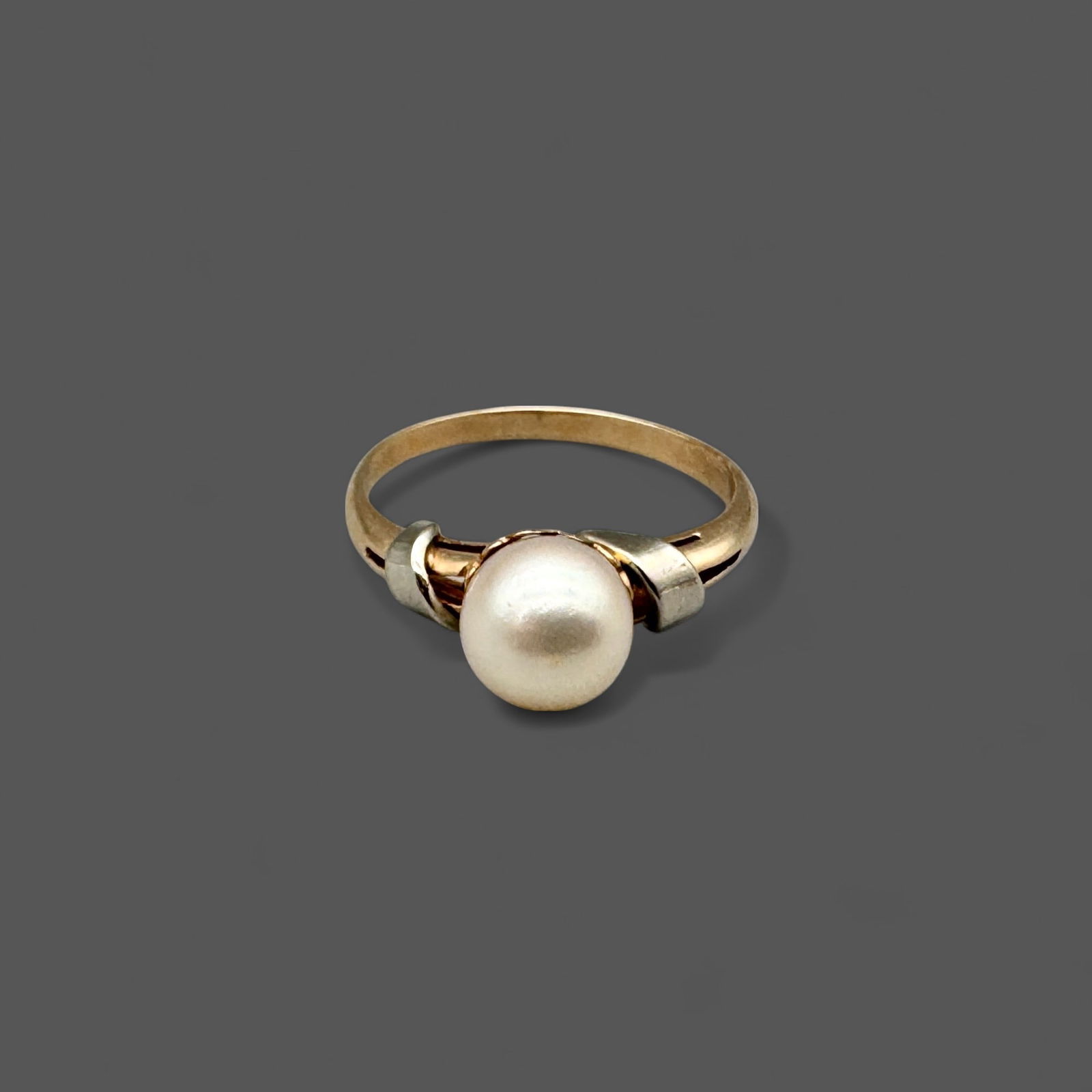 14K Gold Ring with Single Pearl (1 of 5)