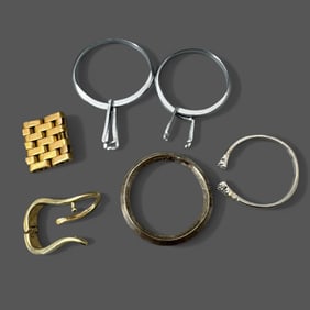Group of Ring Settings, Bracelet Link, Pendant