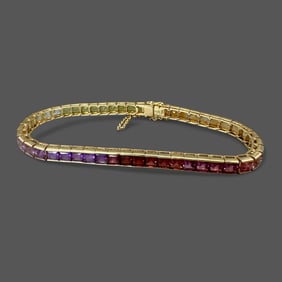 Ladies 14K Gold Tennis Bracelet