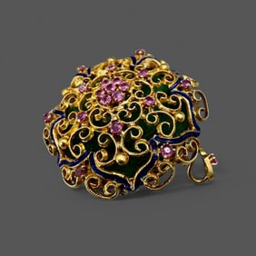 1950's Vintage 14K yellow Gold Pendant Brooch Converter