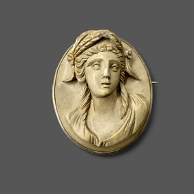 19th Century Victorian Volcanic Stone Cameo