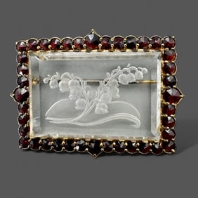 Bohemian Vermeil 900 Silver Brooch